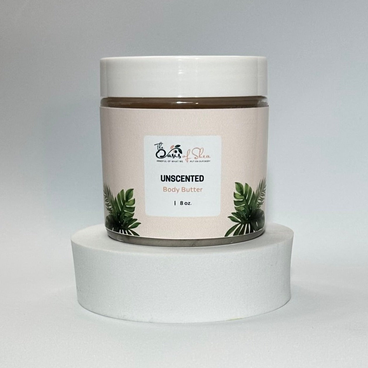 Unscented Body Butter in a minimal jar – fragrance-free moisturizer for sensitive skin, made with natural butters and oils